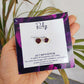 Natural Rough Gemstone Stud Earrings | Birthstone Jewelry