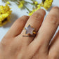 Sunstone Star Ring | Adjustable Boho Gold Electroplated Gemstone Jewelry