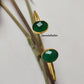 Genuine Green Onyx Cuff Bangle | Handmade Adjustable Gemstone Jewelry