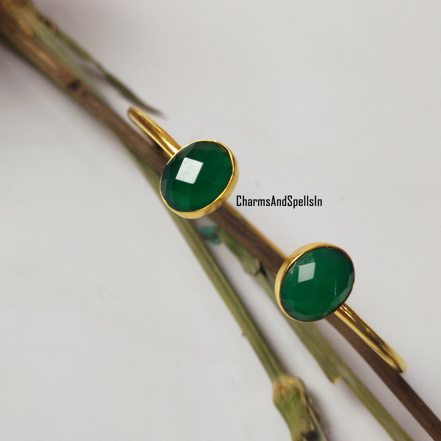 Genuine Green Onyx Bangle, Cuff Bangle, Women Bangle, Handmade Jewelry, Adjustable Bangle, Onyx Jewelry, Anniversary Bangle, Gift For Her