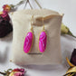 Genuine Pink Agate Dangle Earrings | Handmade Statement Jewelry