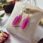 Genuine Pink Agate Dangle Earrings | Handmade Statement Jewelry