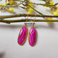 Genuine Pink Agate Dangle Earrings | Handmade Statement Jewelry