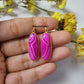 Genuine Pink Agate Dangle Earrings | Handmade Statement Jewelry