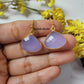 Blue Chalcedony Dangle Earrings | Handmade 14K Gold Plated Gemstone Jewelry