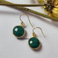 Green Emerald Earrings | 14K Gold Plated May Birthstone Boho Jewelry