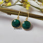 Green Emerald Earrings | 14K Gold Plated May Birthstone Boho Jewelry