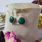 Green Emerald Earrings | 14K Gold Plated May Birthstone Boho Jewelry