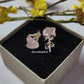 Raw Rose Quartz Stud Earrings | Healing Pink Quartz Gemstone Jewelry