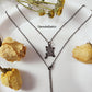 Dainty CZ Frog Necklace | Handmade Cubic Zirconia Frog Pendant