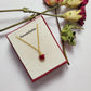 Pink Ruby Star Pendant Necklace | Boho July Birthstone Wire Wrapped Jewelry
