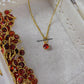 Dainty Hydro Garnet CZ Necklace | Unique Boho Pendant Handmade Jewelry
