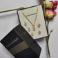 Dainty CZ Pendant Necklace | Boho Cubic Zirconia Charm Handmade Jewelry