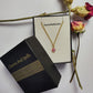 Dainty Pink Quartz CZ Necklace | Unique Bridal Pendant Handmade