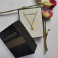Dainty Yellow Citrine CZ Necklace | Hydro Citrine Boho Round Pendant
