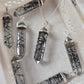 Dainty Black Rutile Point Necklace | 925 Sterling Silver Unique Gemstone Pendant