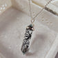 Dainty Black Rutile Point Necklace | 925 Sterling Silver Unique Gemstone Pendant