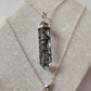 Dainty Black Rutile Point Necklace | 925 Sterling Silver Unique Gemstone Pendant