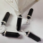 Dainty Black Onyx Point Necklace | 925 Sterling Silver Handmade Healing Jewelry