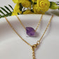 Raw Amethyst Necklace | February Birthstone Jewelry | Boho Healing Crystal Gift