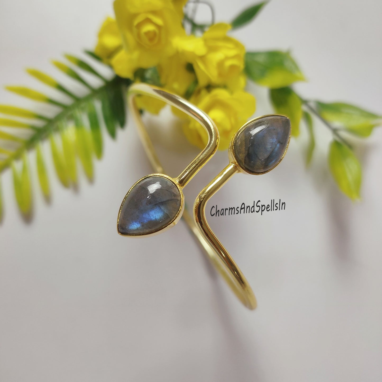 Natural Blue Flash Labradorite Bangle, Stacking Bangle, Labradorite Gemstone Jewelry, Adjustable Bangle, Gift For Girlfriend, Woman Bangle