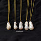 Natural Pearl Necklace | 14K Gold Plated Minimal Handmade Jewelry