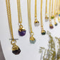 Raw Birthstone Necklace | Natural Gemstone Handmade Boho Healing Crystal