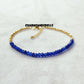 Blue Sapphire Gemstone Bracelet | Adjustable Boho September Birthstone