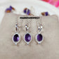 Dainty Amethyst Pendant Necklace | 925 Sterling Silver Tiny Boho Jewelry