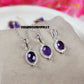 Dainty Amethyst Pendant Necklace | 925 Sterling Silver Tiny Boho Jewelry