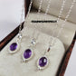 Dainty Amethyst Pendant Necklace | 925 Sterling Silver Tiny Boho Jewelry