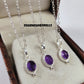 Dainty Amethyst Pendant Necklace | 925 Sterling Silver Tiny Boho Jewelry