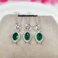 Dainty Green Onyx Pendant Necklace | 925 Sterling Silver Natural Gemstone Jewelry