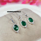 Dainty Green Onyx Pendant Necklace | 925 Sterling Silver Natural Gemstone Jewelry