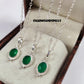 Dainty Green Onyx Pendant Necklace | 925 Sterling Silver Natural Gemstone Jewelry
