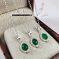 Dainty Green Onyx Pendant Necklace | 925 Sterling Silver Natural Gemstone Jewelry