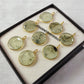 Genuine Prehnite Necklace, Handmade Gold Plated Jewelry, Green Gemstone