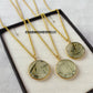 Genuine Prehnite Necklace, Handmade Gold Plated Jewelry, Green Gemstone
