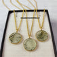 Genuine Prehnite Necklace, Handmade Gold Plated Jewelry, Green Gemstone