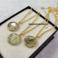 Genuine Prehnite Necklace, Handmade Gold Plated Jewelry, Green Gemstone