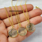 Genuine Prehnite Necklace, Handmade Gold Plated Jewelry, Green Gemstone