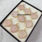 Natural Rose Quartz Necklace, Geometric Gemstone Jewelry, 14K Gold Plated