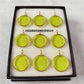 Peridot Quartz Necklace, August Birthstone Jewelry, Round Coin Pendant