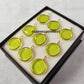 Peridot Quartz Necklace, August Birthstone Jewelry, Round Coin Pendant