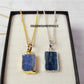 Natural Kyanite Crystal Pendant Necklace | Boho Raw Blue Gemstone Jewelry Gift