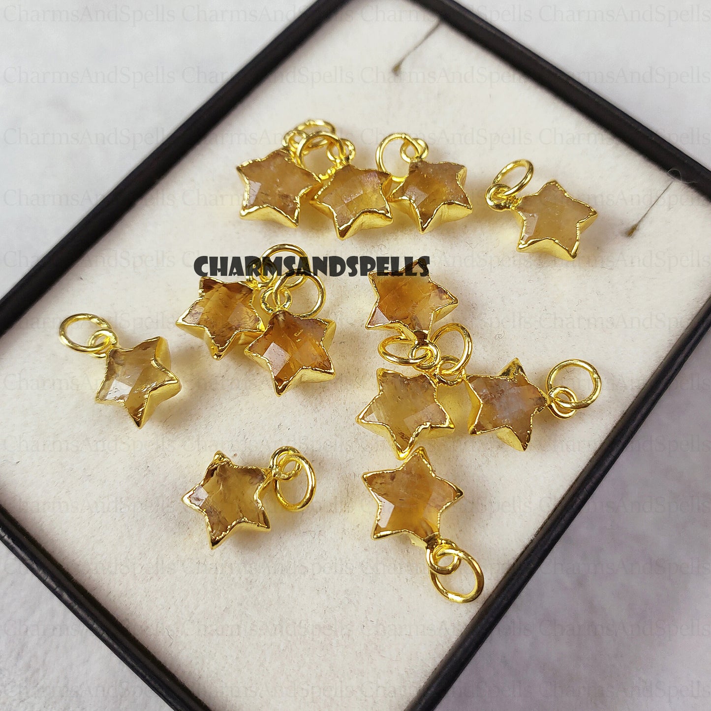 Citrine Star Necklace, November Birthstone Necklace, Star Shaped Necklace, Simple Citrine Necklace, Wire Wrapped Citrine Necklace