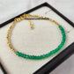 Minimalist Green Onyx Bracelet, Natural Stone Jewelry, May Birthstone