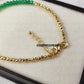 Minimalist Green Onyx Bracelet, Natural Stone Jewelry, May Birthstone