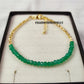 Minimalist Green Onyx Bracelet, Natural Stone Jewelry, May Birthstone