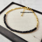 Delicate Black Onyx Bracelet, Natural Stone Jewelry, June Birthstone